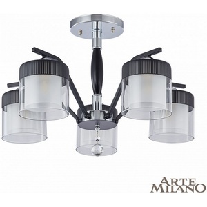 Изображение товара Потолочная люстра на штанге Arte Milano Napoli-2646 332646/5 CR+BK с подвесками