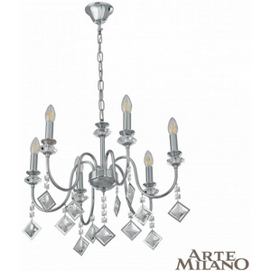 Изображение товара Подвесная люстра Arte Milano AM342101 342101/6 CR подсвечник с подвесками