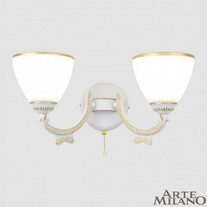 Изображение товара Бра с выключателем Arte Milano AM342837 342837/2W WT+G