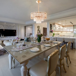 Изображение товара Подвесная люстра хрустальная на штанге Arte Milano Sorrento-6109 376109/6/300/390 GD