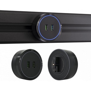 Изображение товара Трековая розетка USBx2 с подсветкой Arte Milano Am-track-sockets 380066TS LED/USBx2 Black