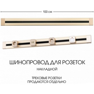Изображение товара Электроустановочный шинопровод накладной Arte Milano Am-track-sockets 382301TO/100 Gold