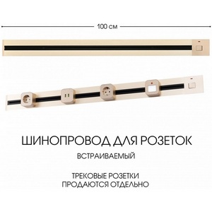 Изображение товара Электроустановочный шинопровод встраиваемый с выключателем Arte Milano Am-track-sockets 385201TBB/100 Gold