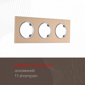 Изображение товара Рамка на 3 поста Arte Milano am-502.11 502.11-3.shampan