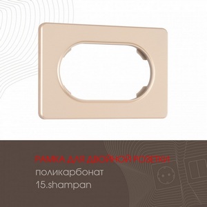Изображение товара Рамка для двойной розетки Arte Milano am-502.15 502.15-double.shampan