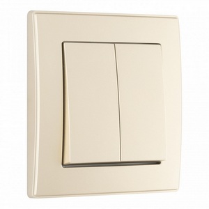 Изображение товара Выключатель встраиваемый двухклавишный с рамкой (шампань) Arte Milano SET06-1 SET06-1-30-2 shampan