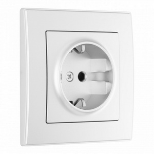 Изображение товара Комплект розетки встраиваемый с заземлением, шторками и рамкой (серебро) Arte Milano SET06-1 SET06-1-40-1 silver