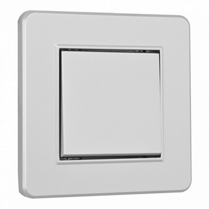 Изображение товара Выключатель встраиваемый одноклавишный с рамкой (серебро) Arte Milano SET16-1 SET16-1-30-1 silver