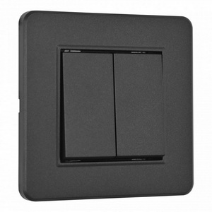 Изображение товара Выключатель встраиваемый двухклавишный с рамкой (черный) Arte Milano SET16-1 SET16-1-30-2 black