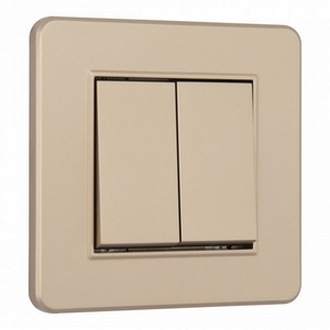 Изображение товара Выключатель встраиваемый двухклавишный с рамкой (шампань) Arte Milano SET16-1 SET16-1-30-2 shampan