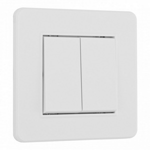 Изображение товара Выключатель встраиваемый двухклавишный с рамкой (белый) Arte Milano SET16-1 SET16-1-30-2 white