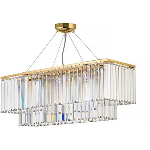Изображение товара Люстра подвесная длиной 70 см хрустальная Arti Lampadari Enio E 1.5.70x25.101 GP