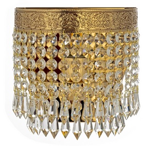 Изображение товара Хрустальный настенный светильник 2.10.600 GB Arti Lampadari Santa E с подвесками