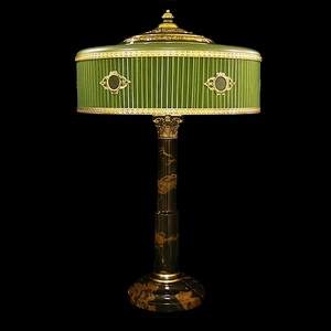 Изображение товара Настольная лампа из камня НК-О-46 Черный мрамор