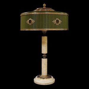 Изображение товара Настольная лампа из камня НК-О-48 Белый мрамор