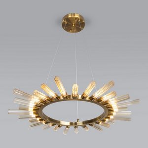Изображение товара Подвесная люстра светодиодная Bogate's Sole 557 золотая бронза кольцо