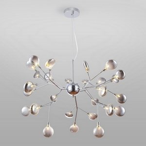 Изображение товара Подвесная люстра светодиодная Bogate's LAMELLA 554 хром / дымчатый лепестки
