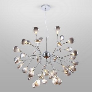 Изображение товара Подвесная люстра светодиодная Bogate's LAMELLA 555 хром / дымчатый в форме шара