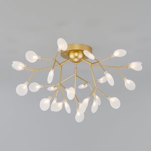 Изображение товара Потолочная люстра WiFi светодиодная с управлением смартфоном Bogate's Foglia 343 золото / белый (Умный дом, Алиса, WiFi, голосовое управление)