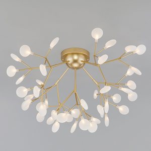 Изображение товара Потолочная люстра WiFi светодиодная с управлением смартфоном Bogate's Foglia 344 золото / белый (Умный дом, Алиса, WiFi, голосовое управление)