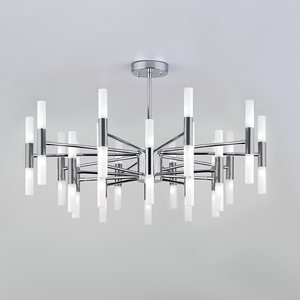 Изображение товара Потолочная люстра WiFi светодиодная с управлением смартфоном Bogate's Bastone 346 хром (Умный дом, Алиса, WiFi, голосовое управление)