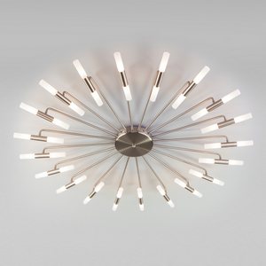 Изображение товара Потолочная люстра WiFi светодиодная с управлением смартфоном Bogate's Bastone 349 никель (Умный дом, Алиса, WiFi, голосовое управление)