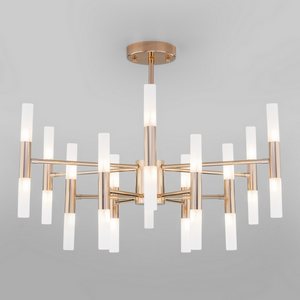 Изображение товара Потолочная люстра для гостиной высотой 50 см WiFi светодиодная с управлением смартфоном Bogate's Bastone 350 золото / белый (Умный дом, Алиса, WiFi, голосовое управление)