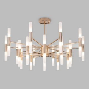 Изображение товара Потолочная люстра WiFi светодиодная с управлением смартфоном Bogate's Bastone 351 золото / белый (Умный дом, Алиса, WiFi, голосовое управление)