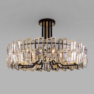 Изображение товара Потолочная люстра WiFi хрустальная с управлением смартфоном 339/8 Bogate's Zolletta золото / черный (Умный дом, Алиса, WiFi, голосовое управление)