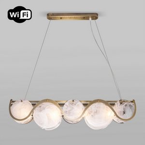 Изображение товара Подвесная люстра для гостиной с сенсорным управлением WiFi с управлением смартфоном 354/4 Bogate's Galicia античная бронза (Умный дом, Алиса, WiFi, голосовое управление)