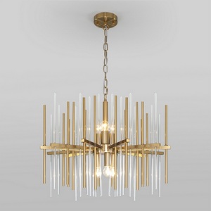 Изображение товара Подвесная люстра WiFi с управлением со смартфона 356/6 Bogate's Allure латунь (Умный дом, Алиса, WiFi, голосовое управление)
