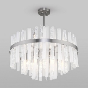 Изображение товара Потолочная люстра WiFi на штанге 367/9 Bogate's Hollis Smart никель (Умный дом, Алиса, WiFi, голосовое управление)