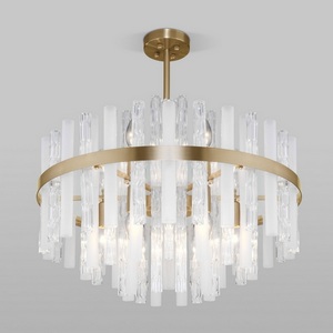 Изображение товара Потолочная люстра WiFi на штанге 368/9 Bogate's Hollis Smart латунь (Умный дом, Алиса, WiFi, голосовое управление)