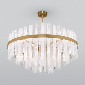 Изображение товара Потолочная люстра WiFi на штанге 368/12 Bogate's Hollis Smart латунь (Умный дом, Алиса, WiFi, голосовое управление)