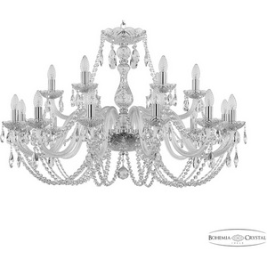 Изображение товара Подвесная люстра Bohemia 101 101/12+6/360 Ni подсвечник с подвесками