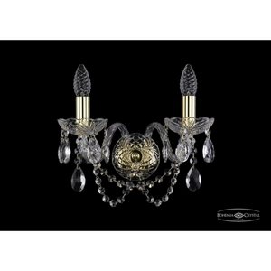 Изображение товара Бра хрусталь Bohemia 1402 1402B/2/141/G подсвечник с подвесками