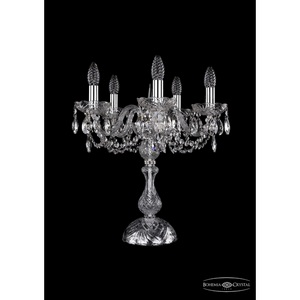 Изображение товара Настольная хрустальная лампа с подвесками Bohemia 1402 1402L/5/141-47/Ni подсвечник