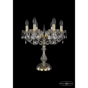 Изображение товара Настольная хрустальная лампа с подвесками Bohemia 1402 1402L/6/141-47/G подсвечник