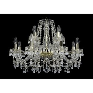 Изображение товара Подвесная люстра хрустальная Bohemia 1410 1410/8+4/240/G/V0300 подсвечник