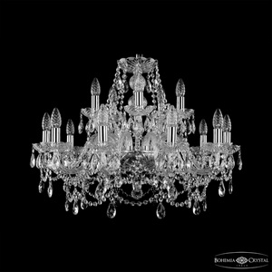 Изображение товара Подвесная люстра Bohemia 1411 1411/10+5/240 Ni подсвечник с подвесками