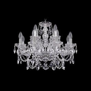 Изображение товара Подвесная люстра хрустальная Bohemia 1411 1411/8+4/195/Ni подсвечник