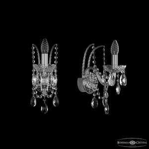 Изображение товара Бра Bohemia 1411 1411B/1/141 Ni подсвечник с подвесками