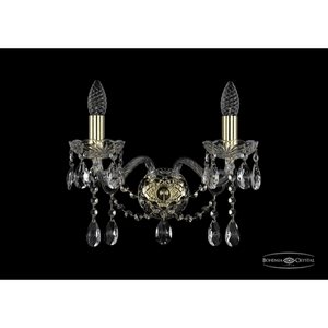 Изображение товара Бра хрусталь Bohemia 1413 1413B/2/165/G подсвечник с подвесками