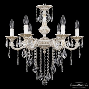 Изображение товара Подвесная люстра хрустальная AL78101/6/175 WMG Leafs Bohemia AL7801 B в виде свечи