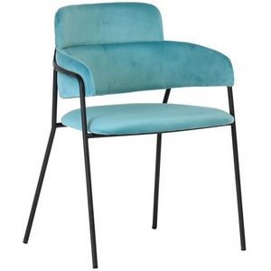 Изображение товара Стул светло-бирюзовый с чёрными ножками Bradex Home Napoli FR 0323