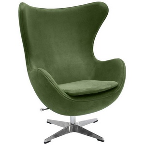 Изображение товара Кресло зеленый, искусственная замша Bradex Home Egg Chair FR 0644