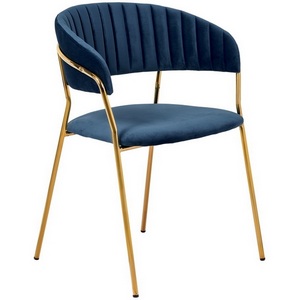 Изображение товара Стул синий с золотыми ножками Bradex Home Turin FR 0557