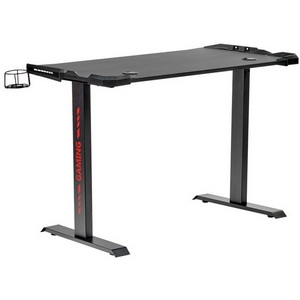 Изображение товара Компьютерный стол 120х60х75 с подсветкой, подстаканником, крючком для наушников Bradex Home EPIC FR 0683 (прямоугольная столешница, I I-образная опора)