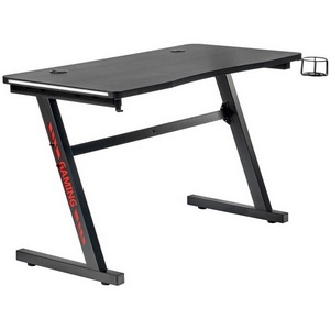 Изображение товара Компьютерный стол 120х60х75см с подсветкой, подстаканником, крючком для наушников Bradex Home EPIC FR 0684 (прямоугольная столешница, I I-образная опора)