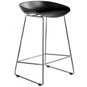Изображение товара Стул полубарный чёрный с хромированными ножками Bradex Home Neo FR 0773